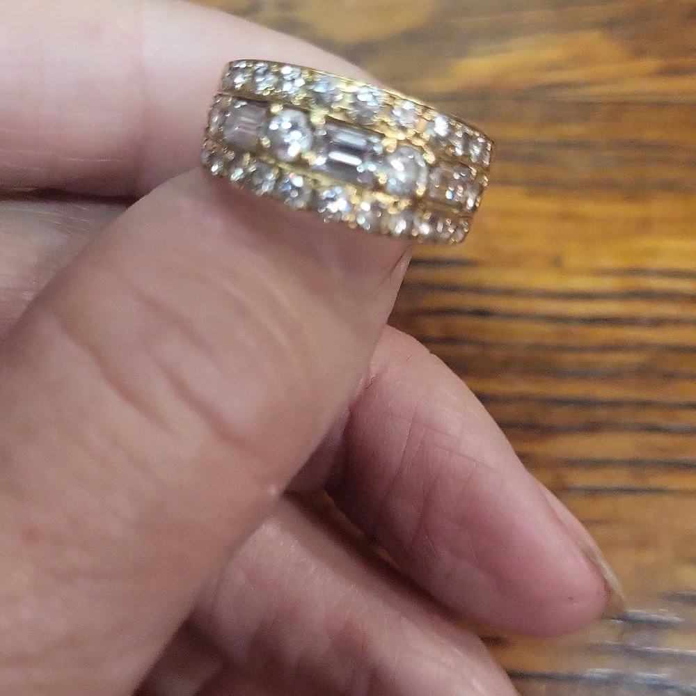 18 KT GOLD 1 Carat E F VVS 1  EXTREMELY FINE ESTATE DIAMOND RING  ONE OF A KIND - Picture 3 of 6